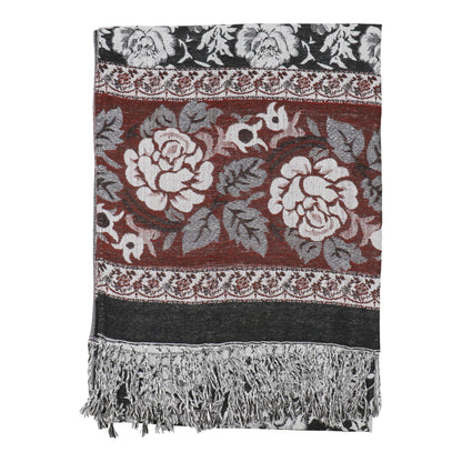 Metallic Pashmina Rose SCF4815-5.. (12PC)