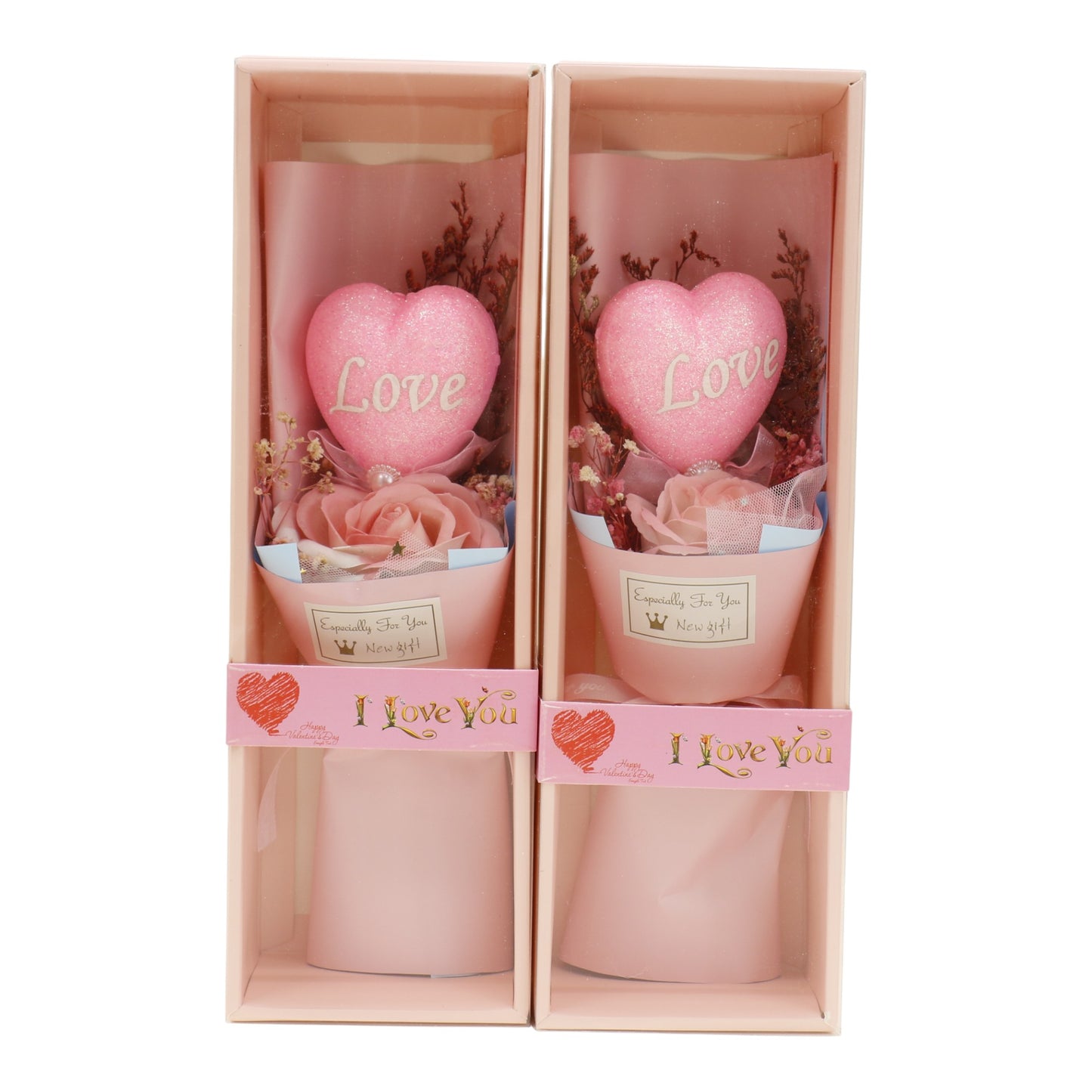 Rose With Heart Artificial Bouquet Gift  VT5111-3 (1 PACK )