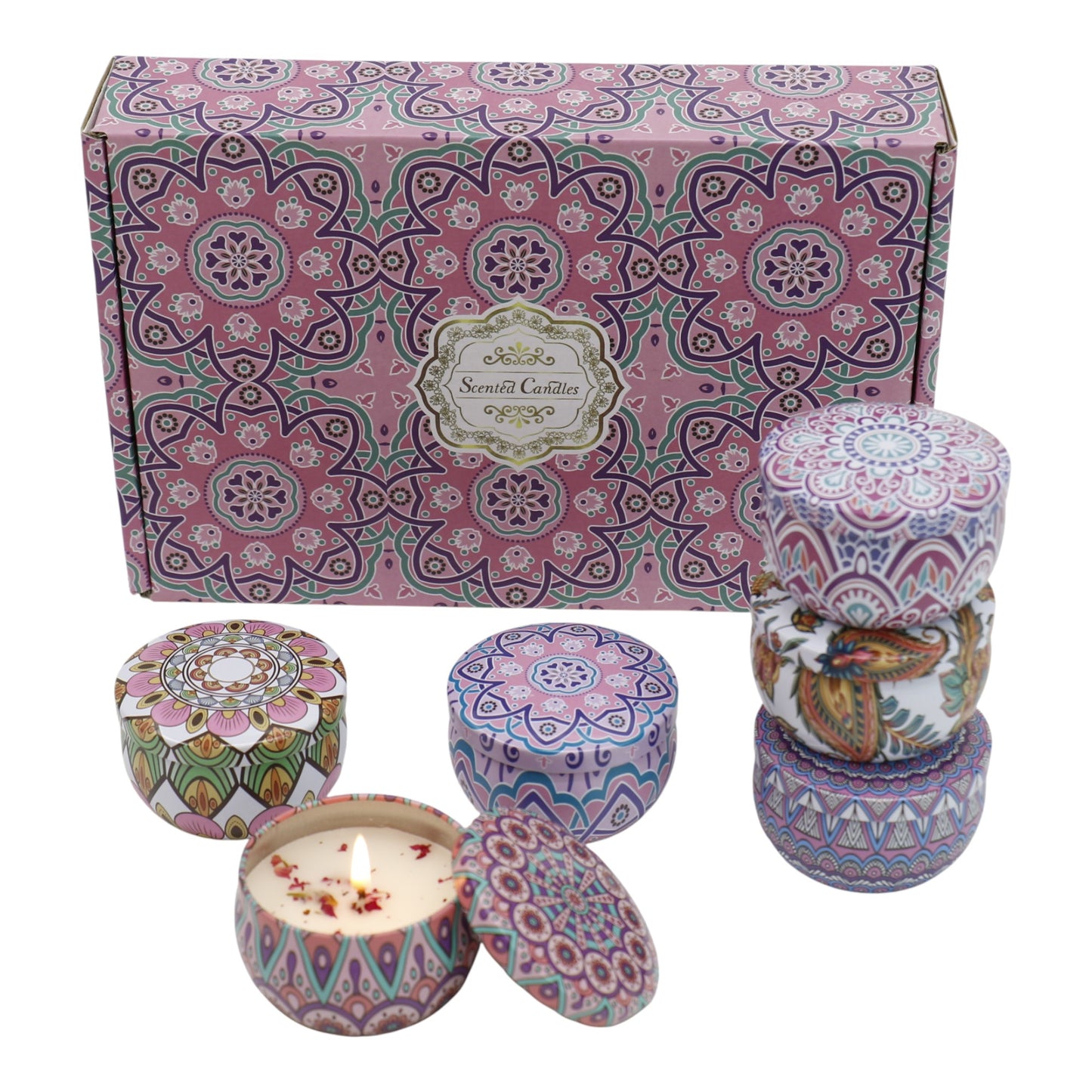 Bohemia 6pcs Fragrance Scented Candle AC5113-1 (3Pack)