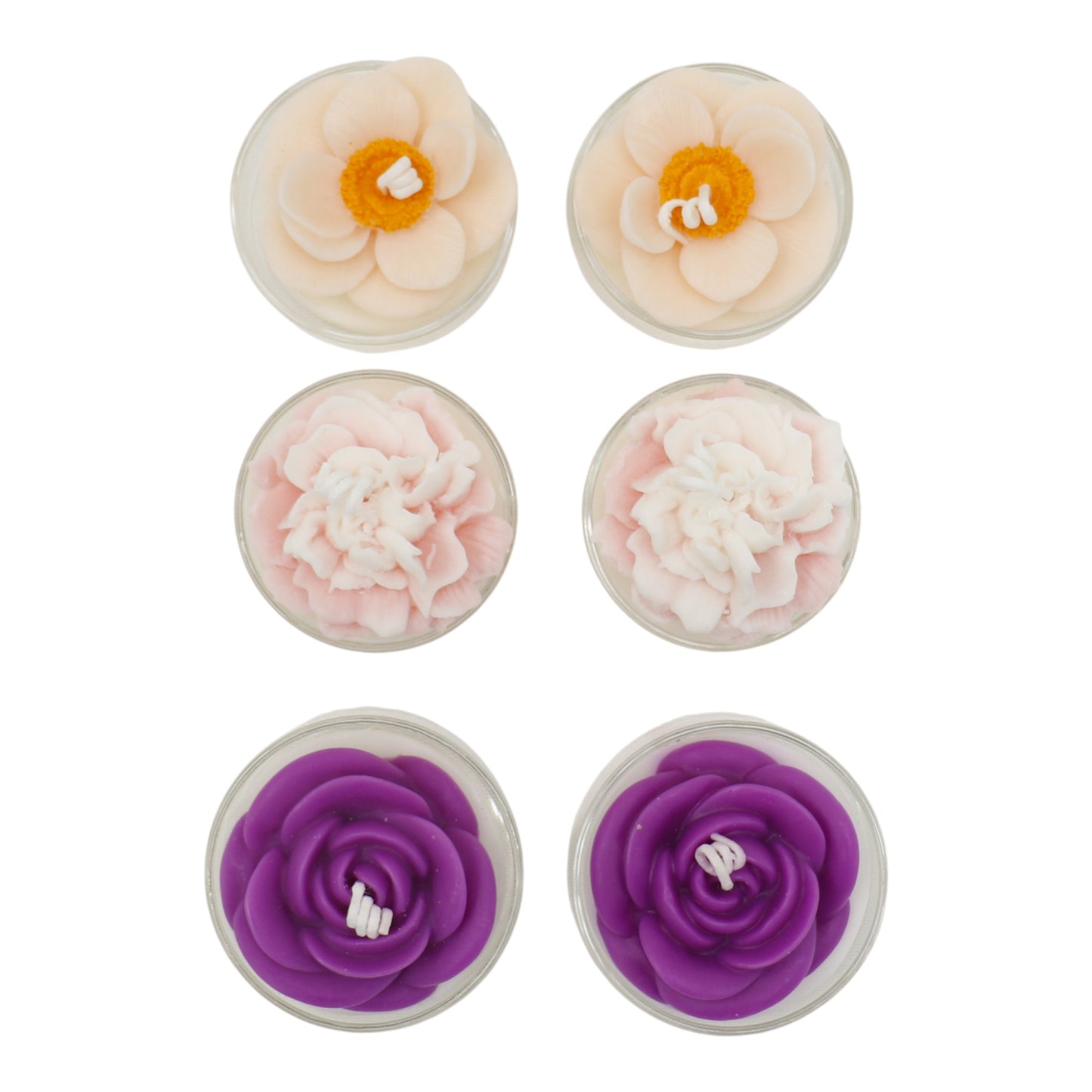 Flower Shape Scented Candle SS41106-23.. (12PC)