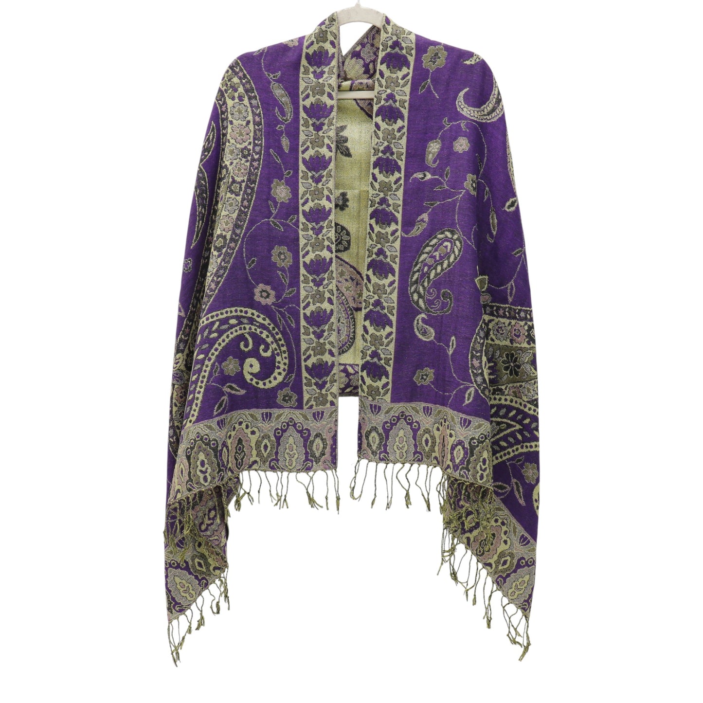 Metallic Pashmina Paisley Pattern SCF3719-30. (12PC)