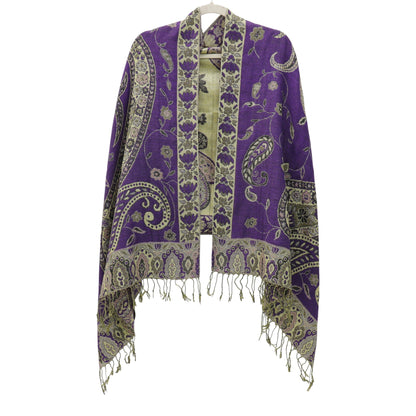 Metallic Pashmina Paisley Pattern SCF3719-30. (12PC)