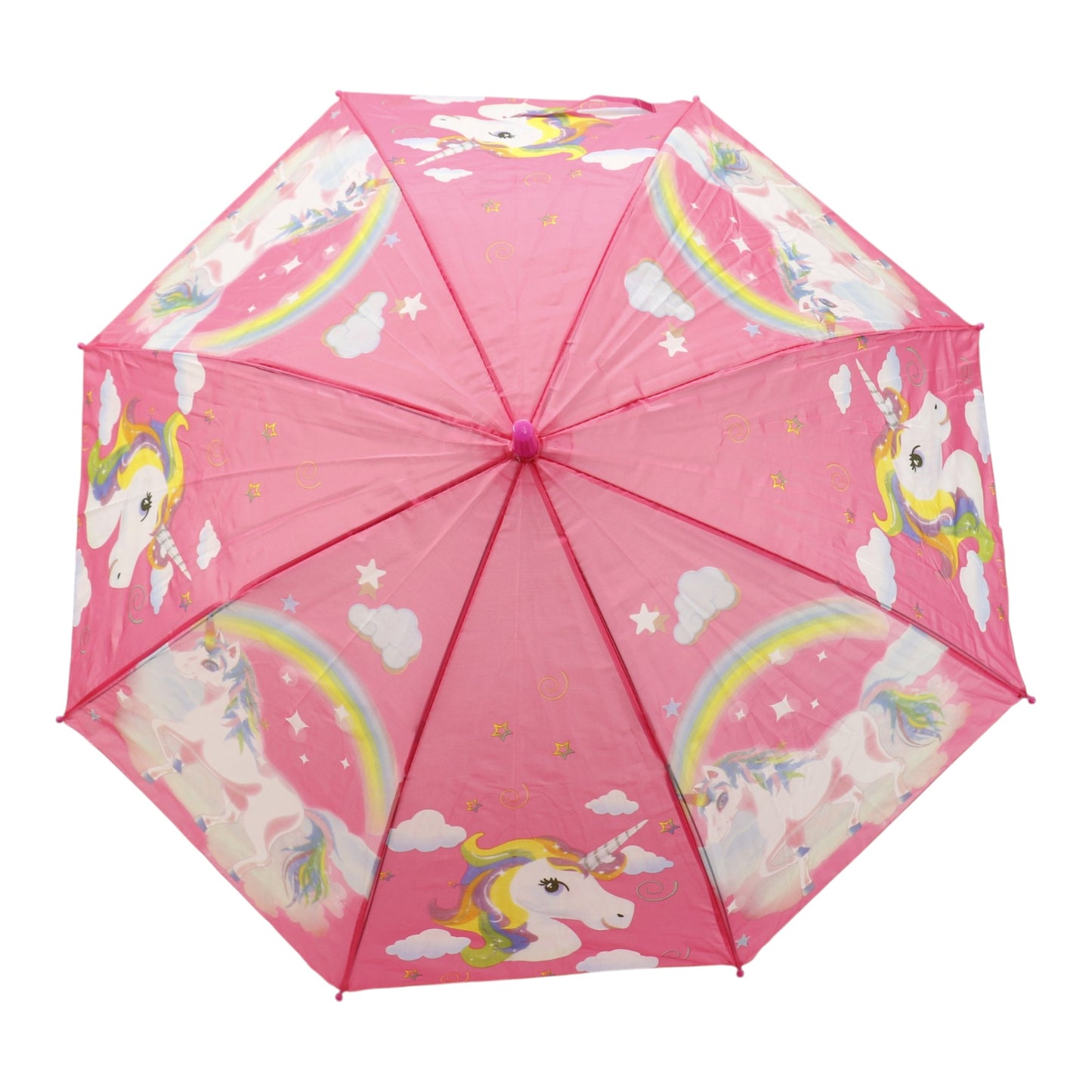Kids Unicorn Print Plastic Auto Open Fold Umbrella UM3623 (12pc)