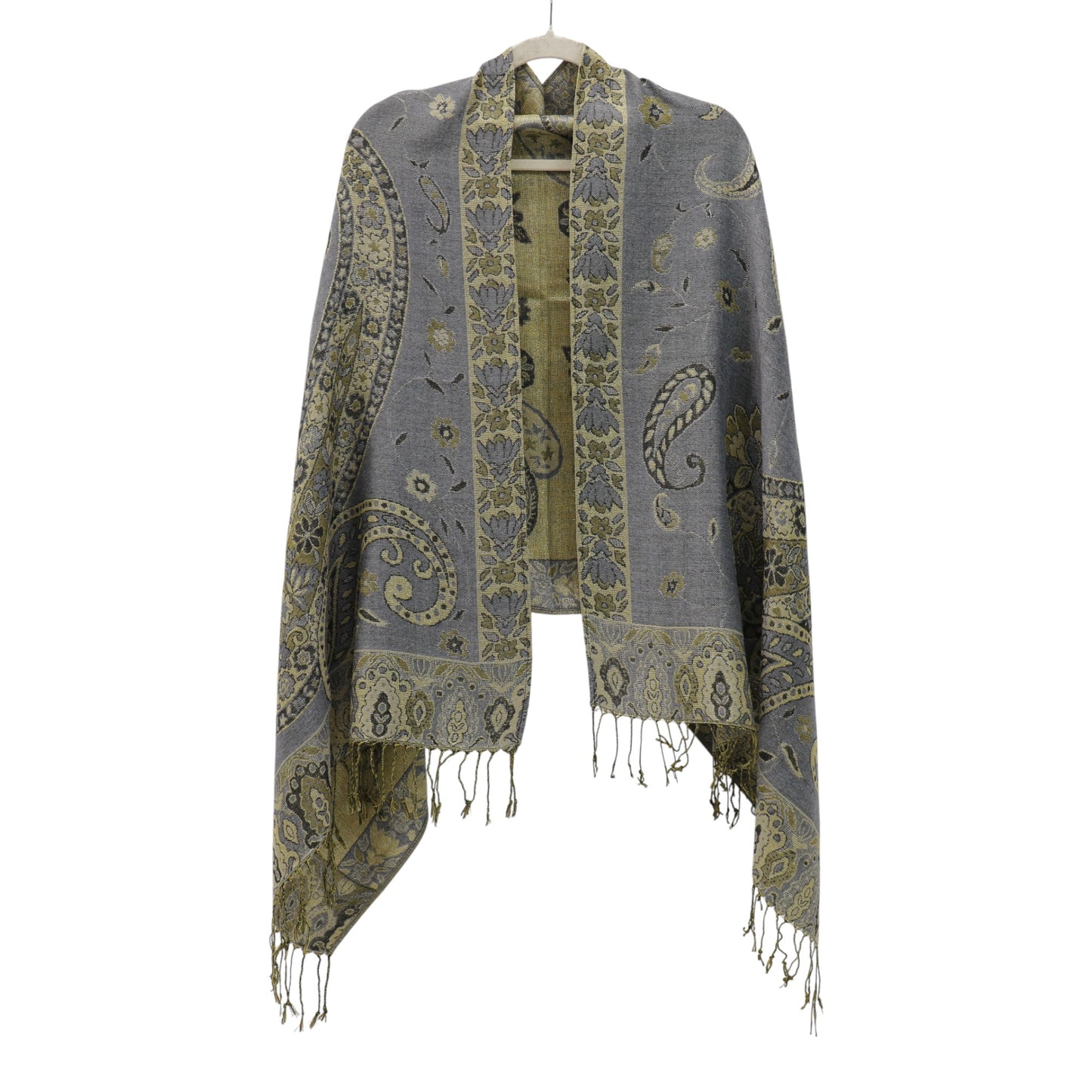 Metallic Pashmina Paisley Pattern SCF3719-30. (12PC)