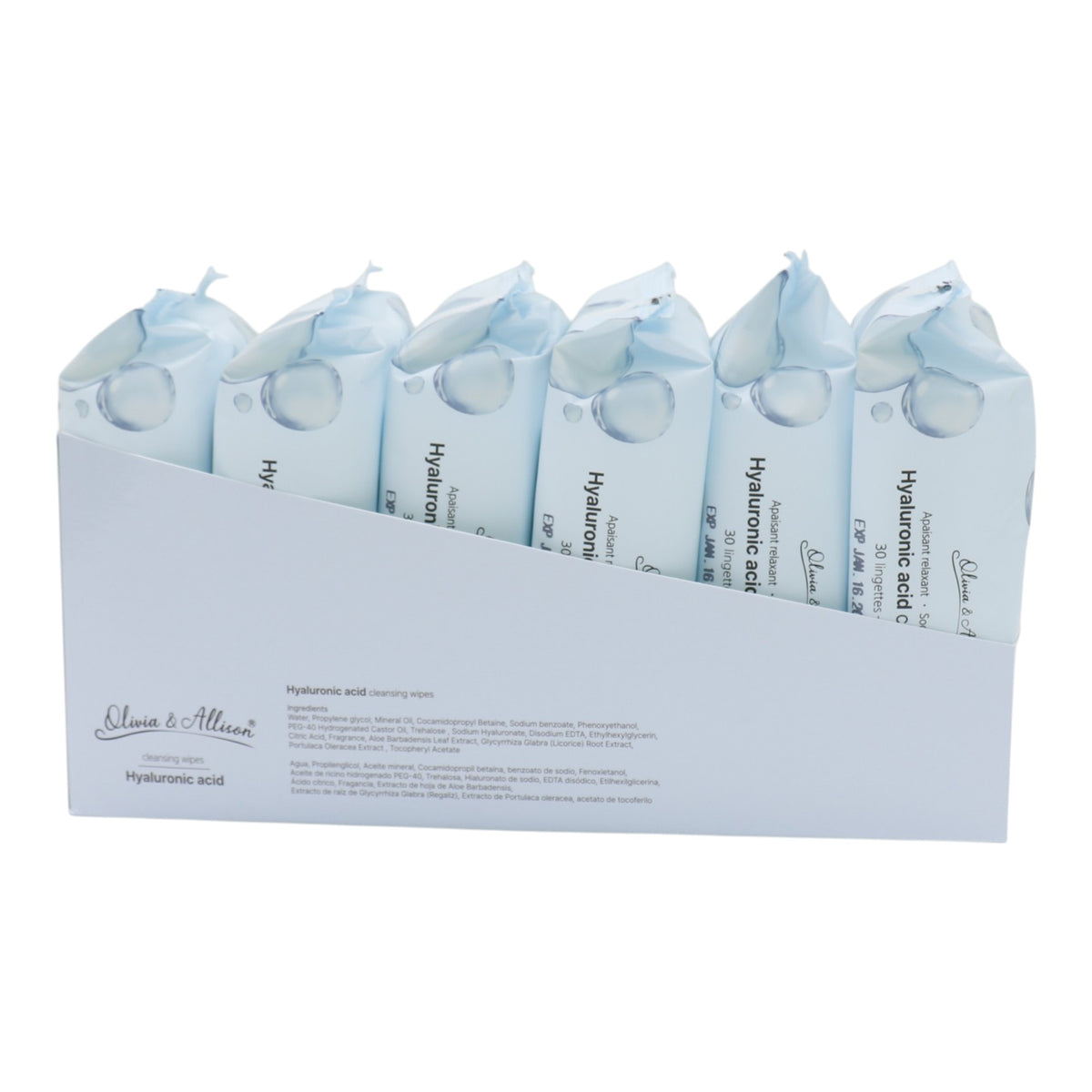 Hyaluronic Acid Cleansing Makeup Remover Wipes MIT012 (6PK)