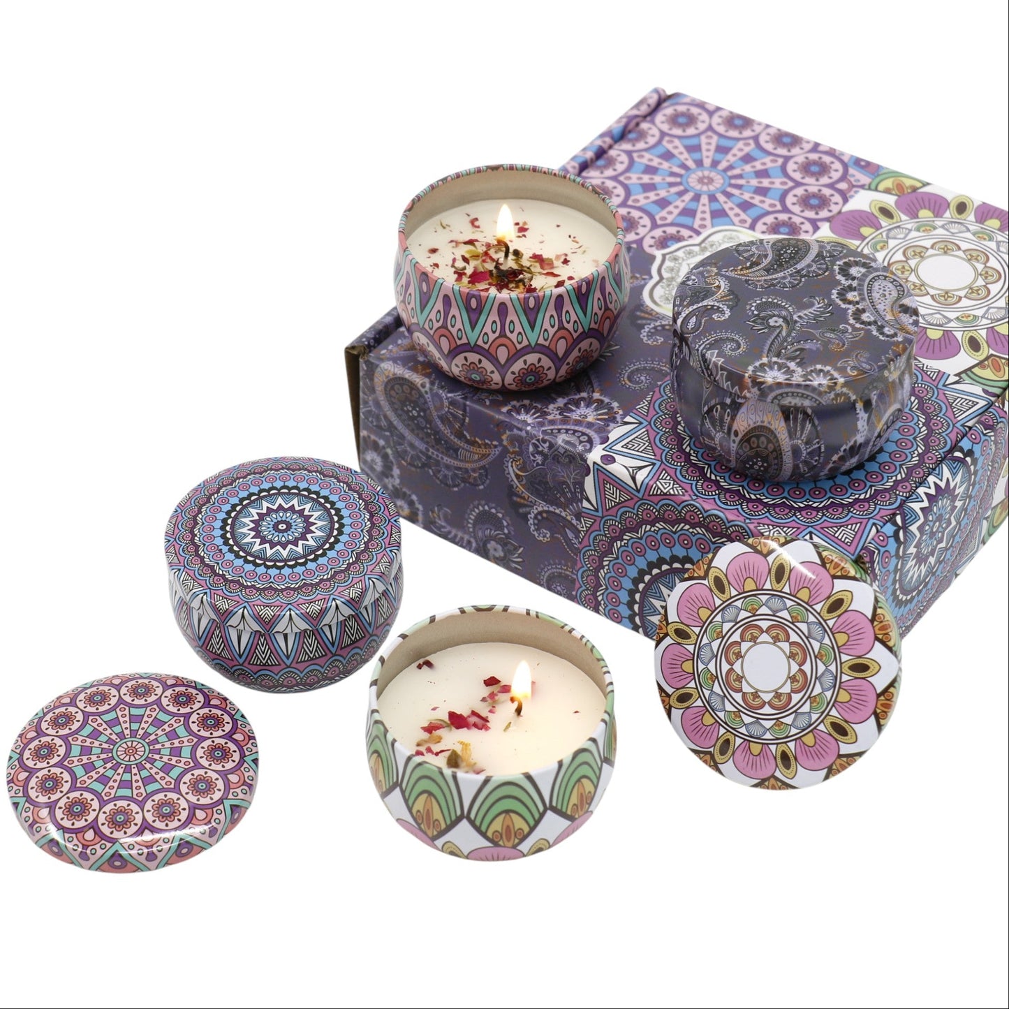 Bohemia 4pcs Fragrance Scented Candle AC5113-2 (3Pack)