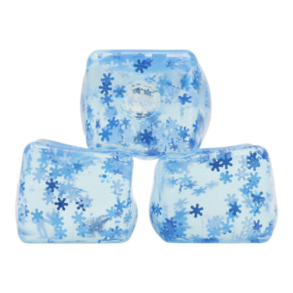 Blue Snow Flower Cube Maltose Putty Filled Squishy TY6422-20 (12PC)