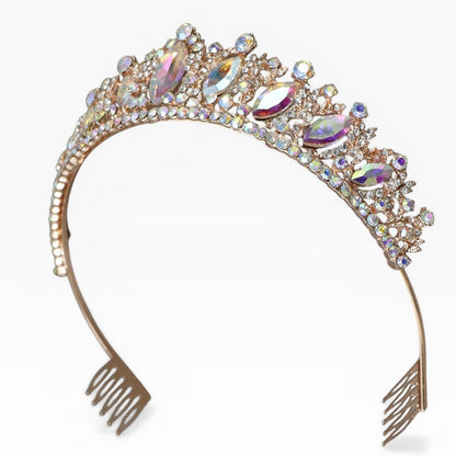 Crystal Tiara Crown HT0822 (2PC)