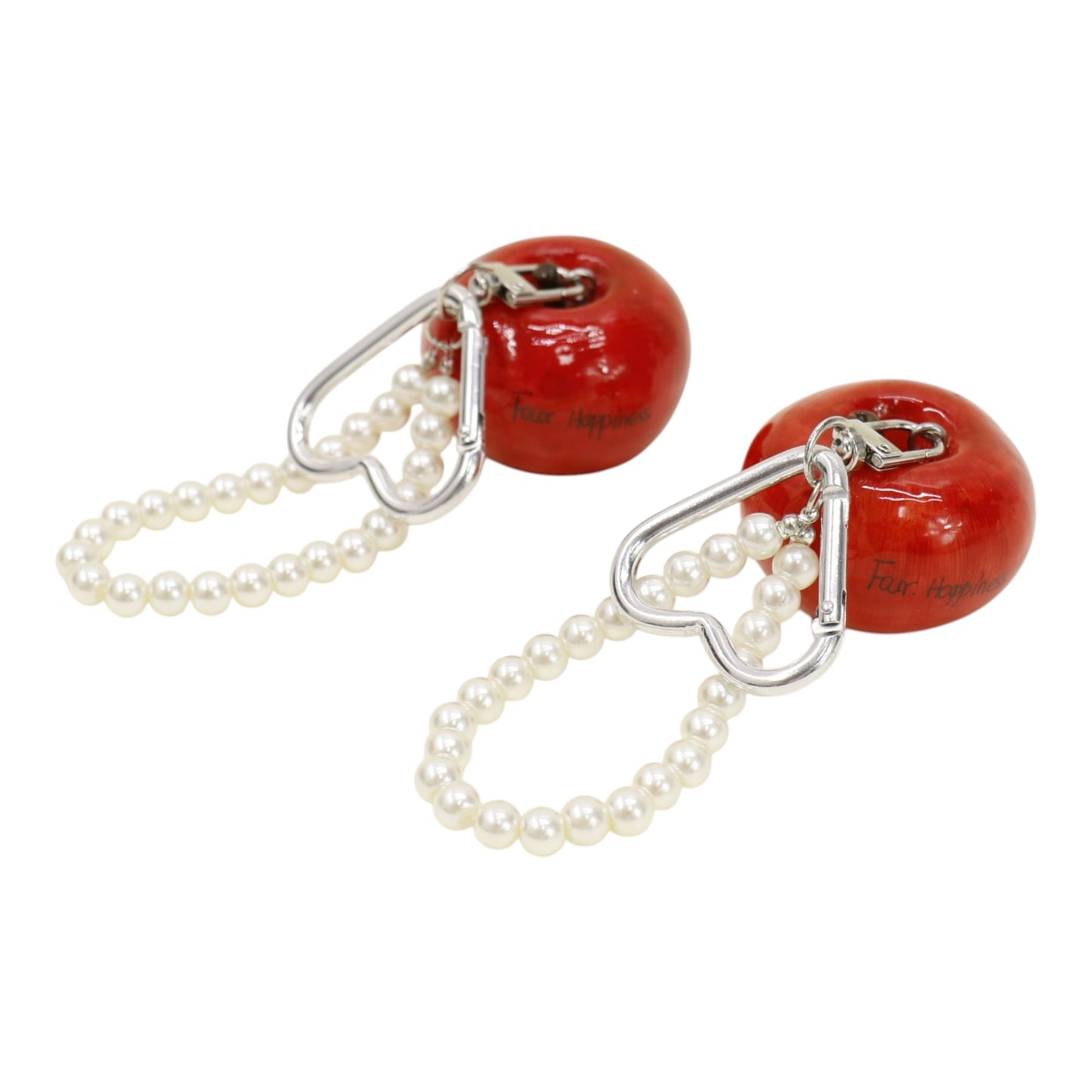 Cute Red Apple With Pearl Keychain and Bag Charm JK6413-2 (12)