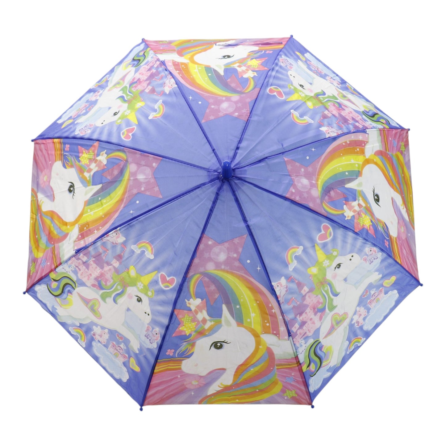 Kids Unicorn Print Plastic Auto Open Fold Umbrella UM3623 (12pc)