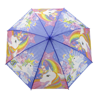 Kids Unicorn Print Plastic Auto Open Fold Umbrella UM3623 (12pc)