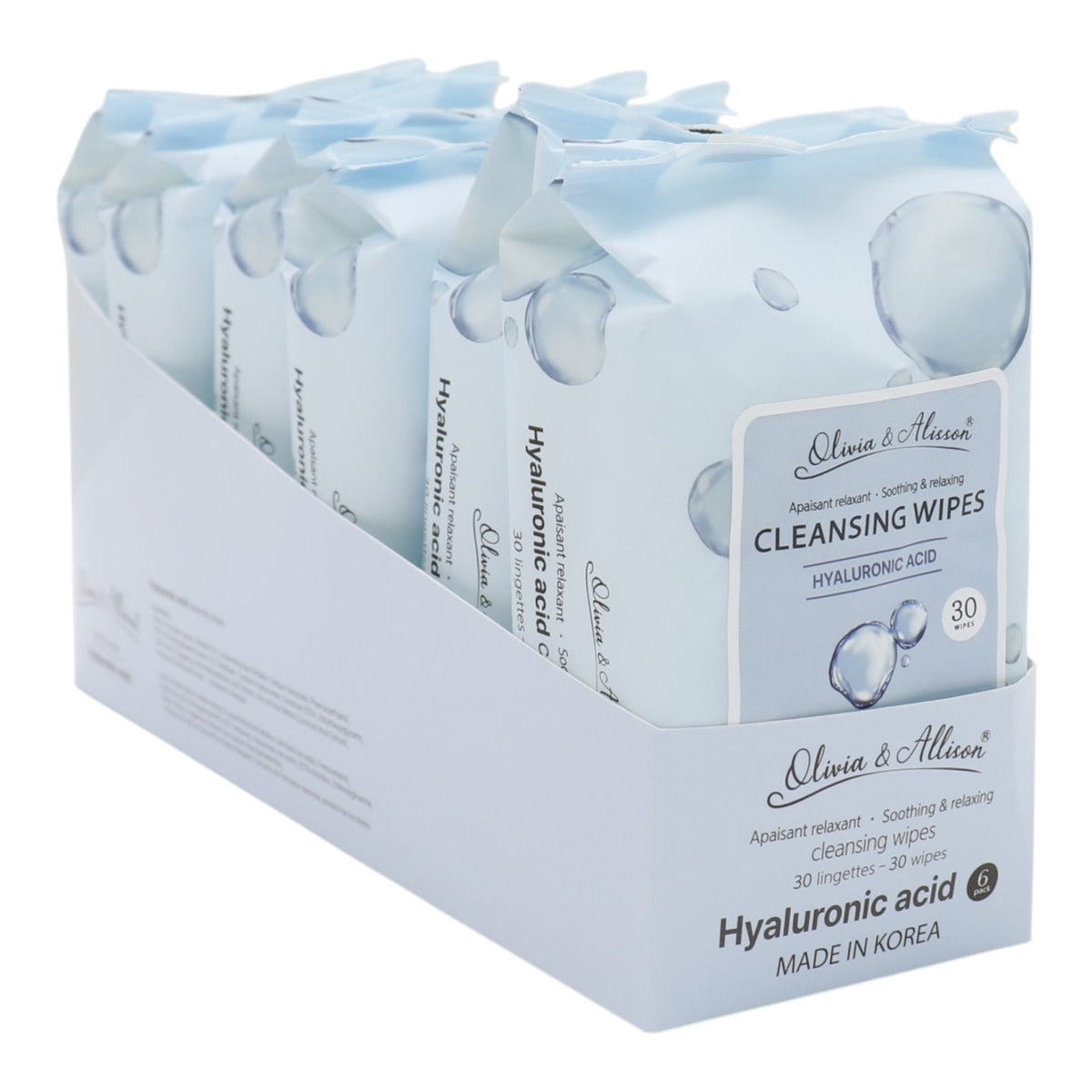Hyaluronic Acid Cleansing Makeup Remover Wipes MIT012 (6PK)