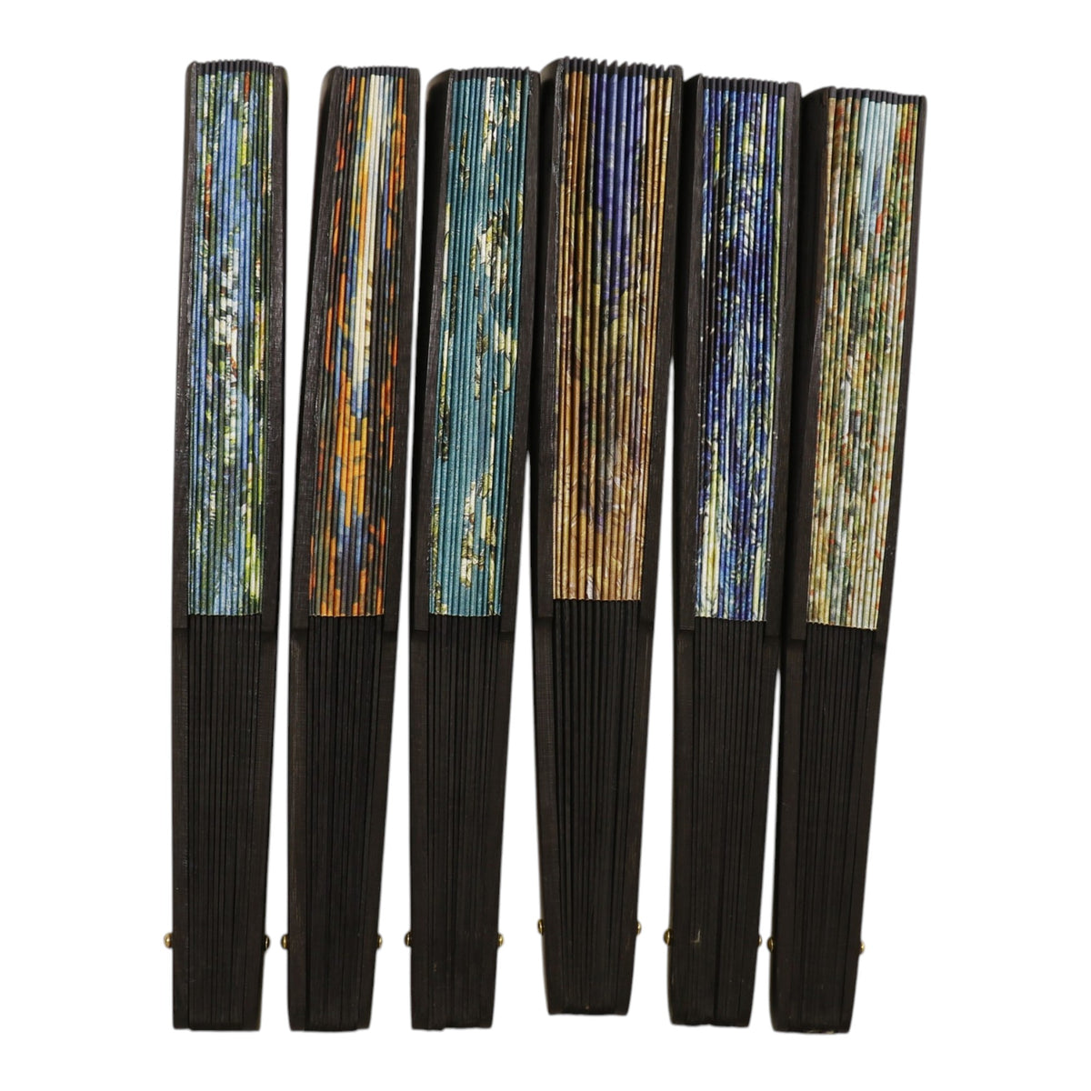 Hand Fan Oil Painting Variety Double Side Print Folding Fan SZ04-2603 (12PC)