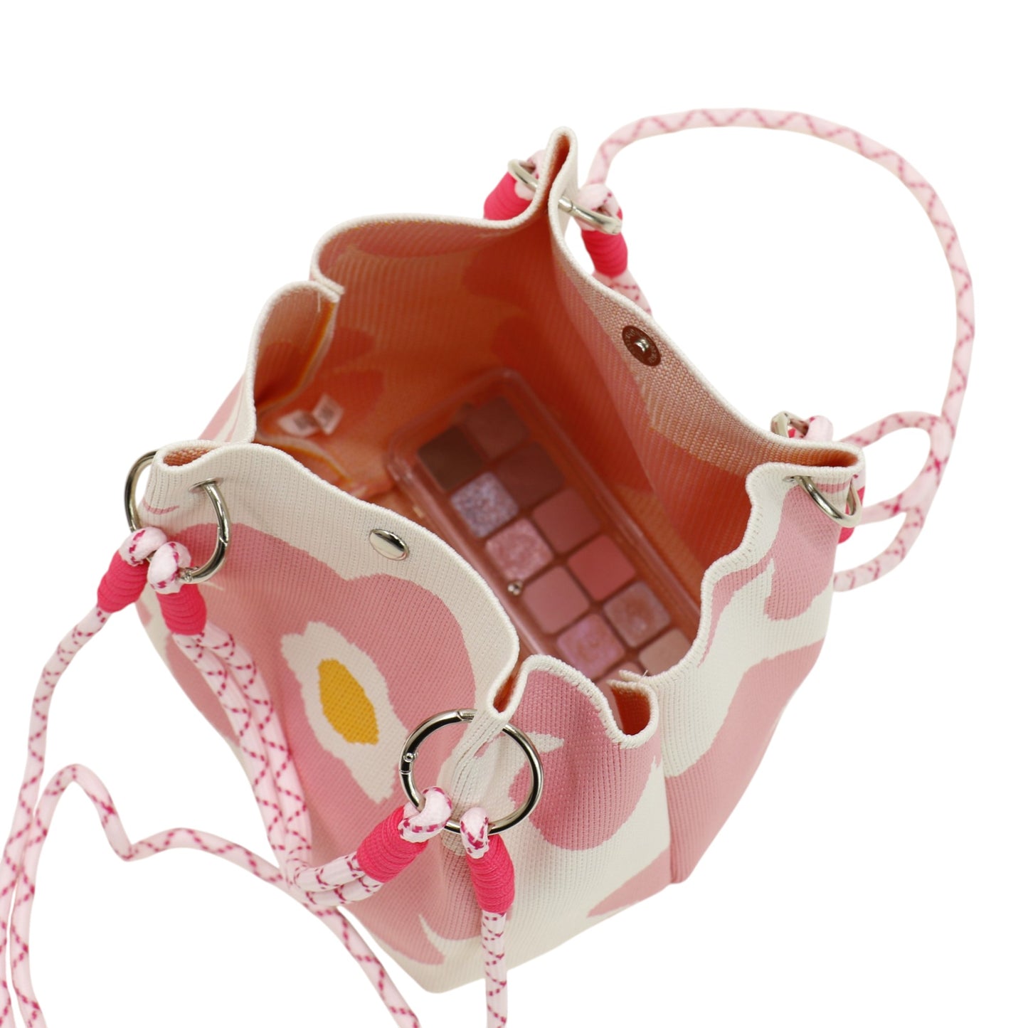 Flower Pattern Women's Knitted Bucket Bag JB6316-9 (3PC)