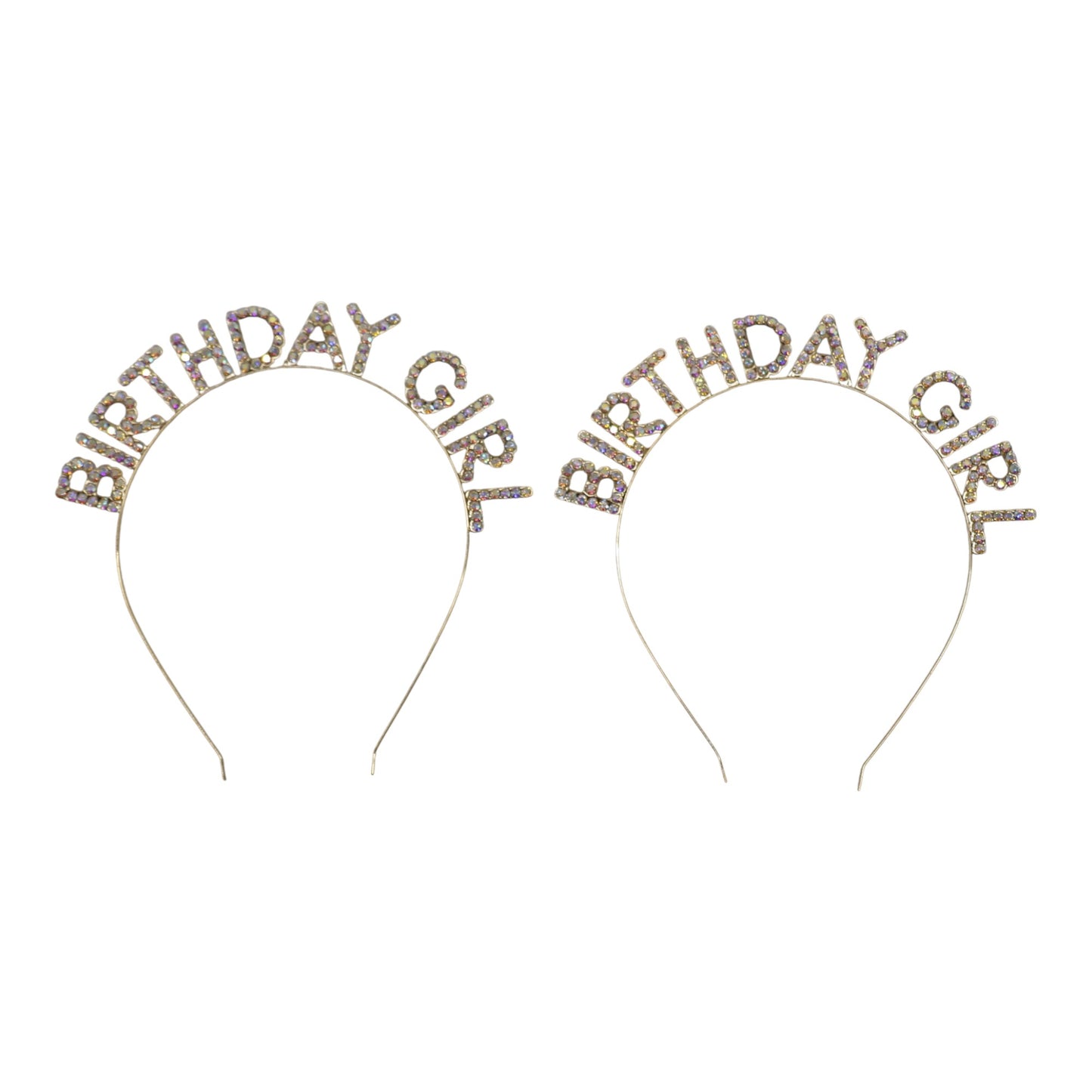 Iron Alloy Rhinestone Birthday Girl Headband HB089 (12PC)