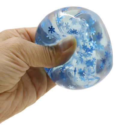 Blue Snow Flower Cube Maltose Putty Filled Squishy TY6422-20 (12PC)