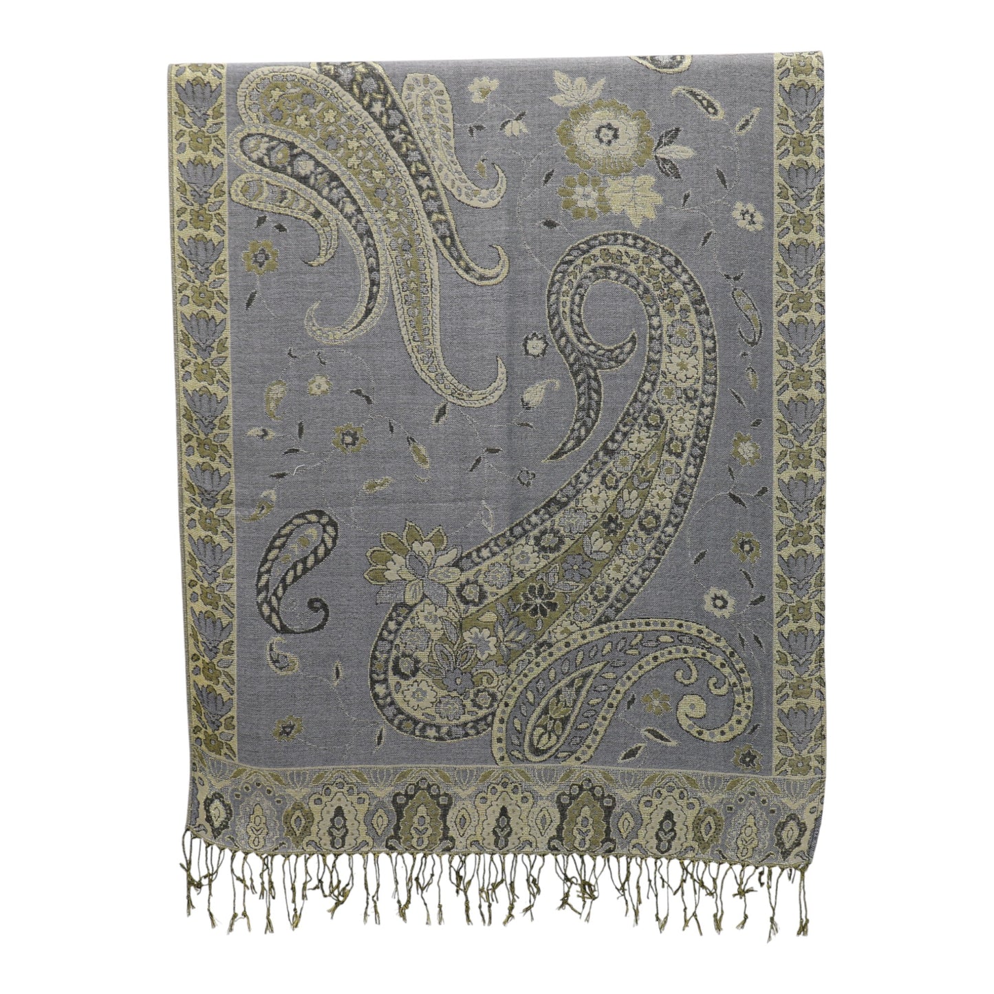 Metallic Pashmina Paisley Pattern SCF3719-30. (12PC)