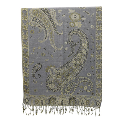 Metallic Pashmina Paisley Pattern SCF3719-30. (12PC)