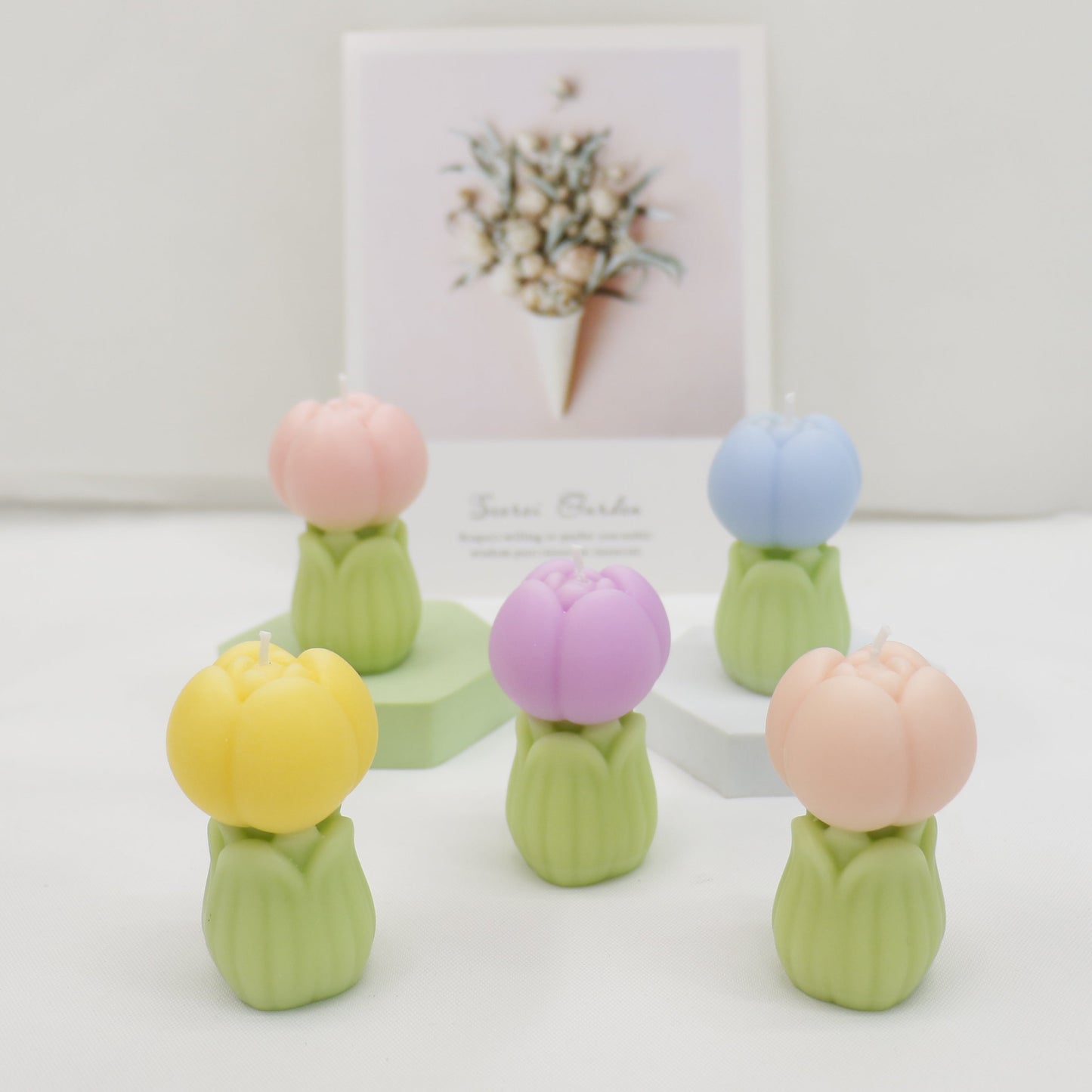 Tulip Shape Scented Candle Small SS41106-7. (12PC)