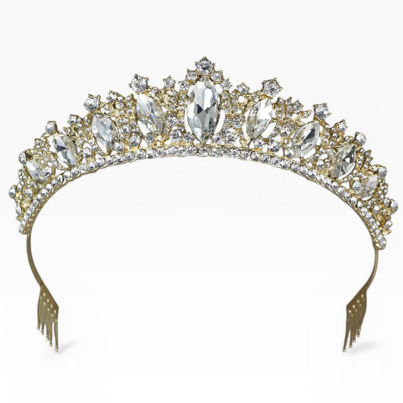 Crystal Tiara Crown HT0822 (2PC)