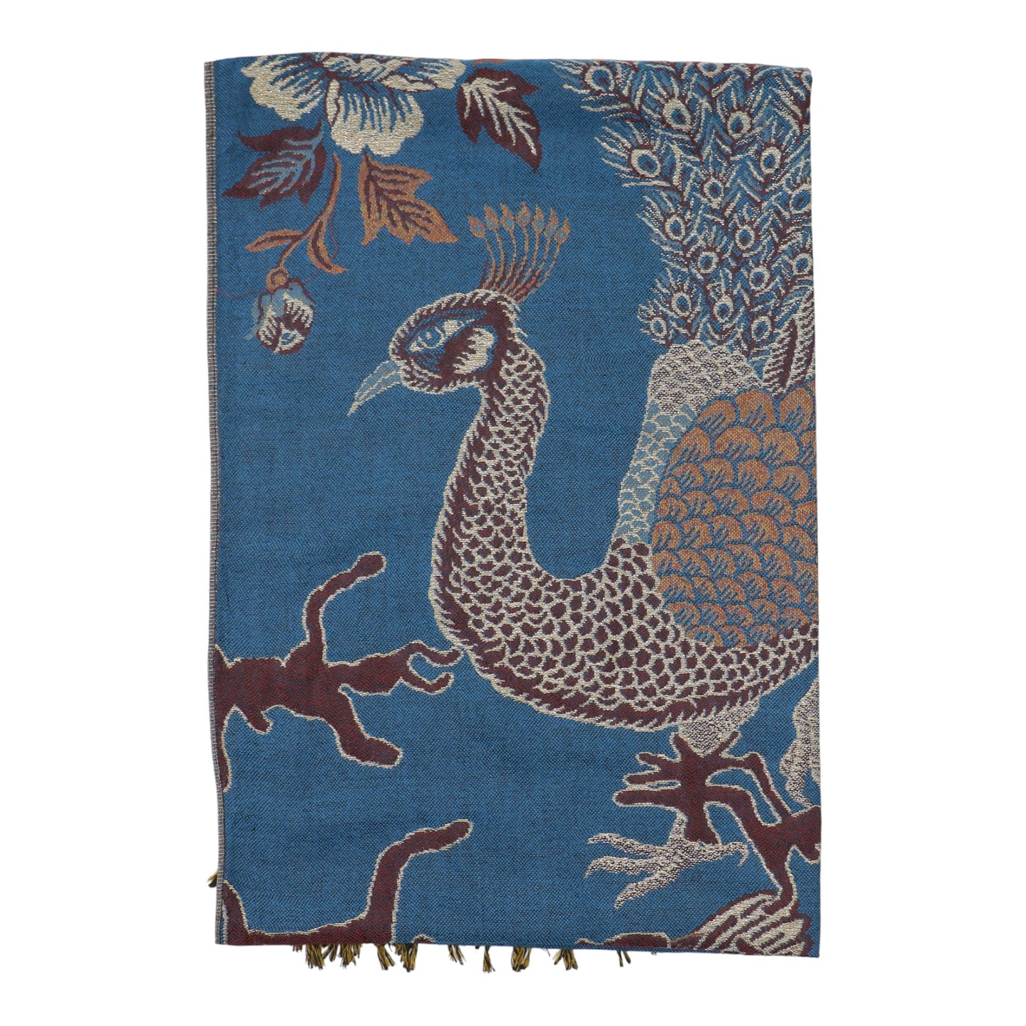 Metallic Pashmina Peacock  SCF4815-14 (12PC)
