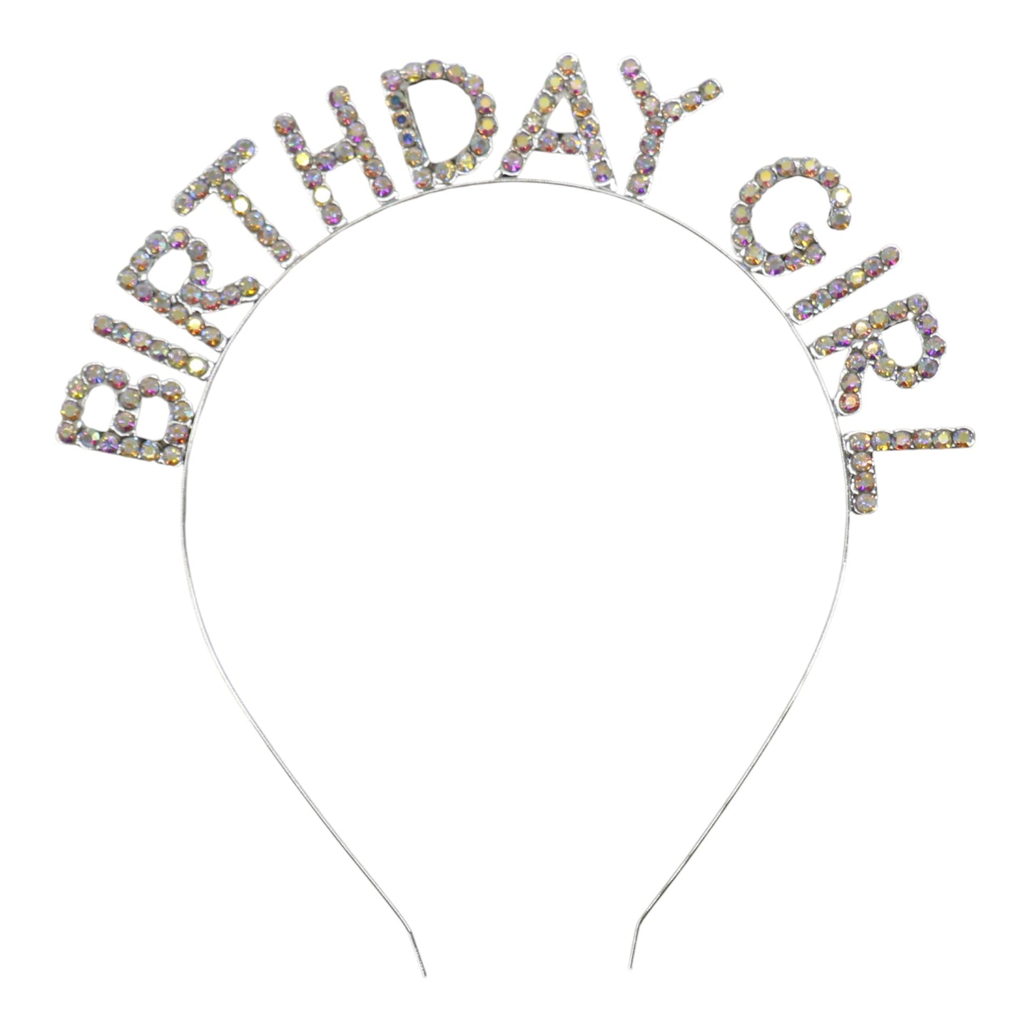 Iron Alloy Rhinestone Birthday Girl Headband HB089 (12PC)