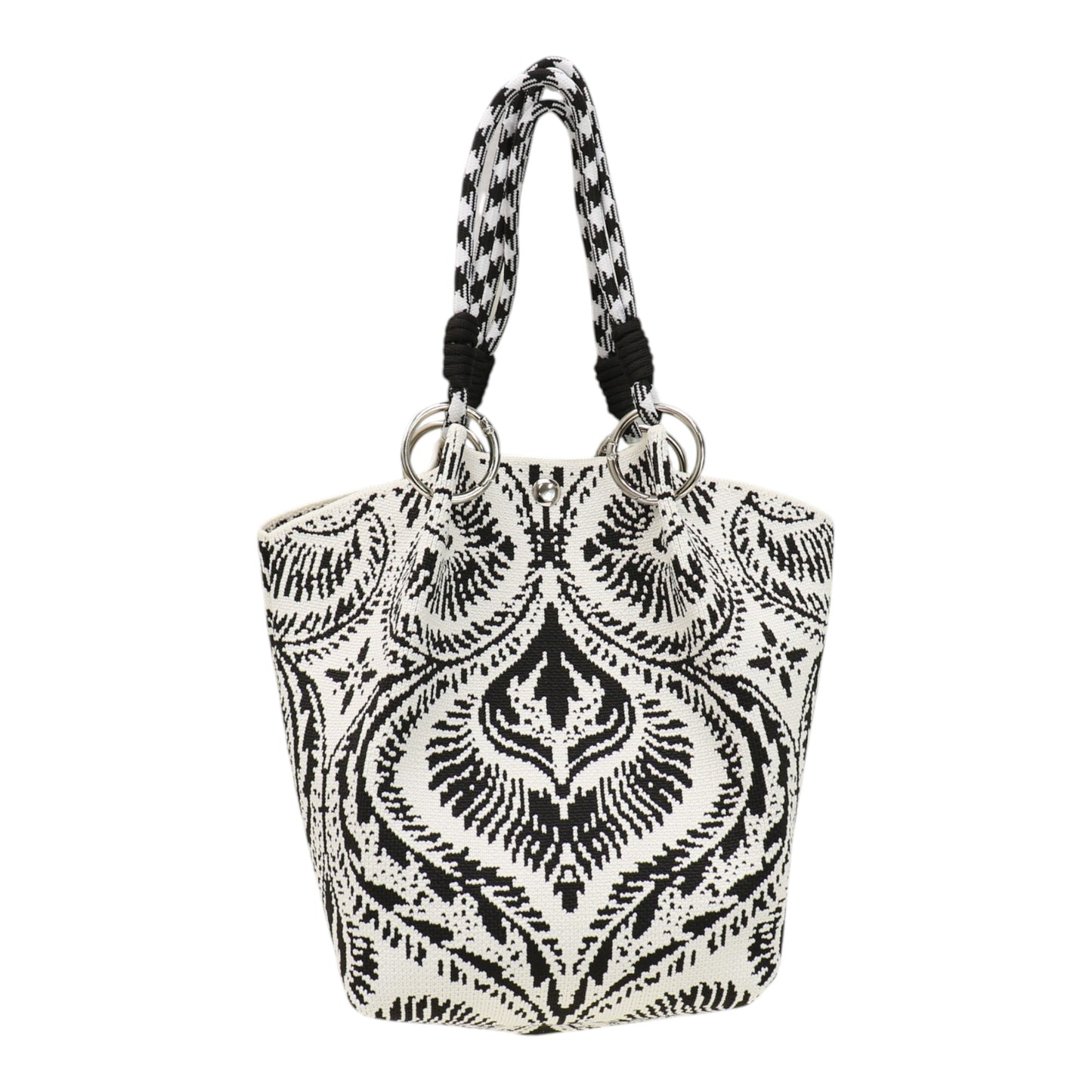 Bandana Pattern Knitted Tote Bag JB6122-7 (12PC)