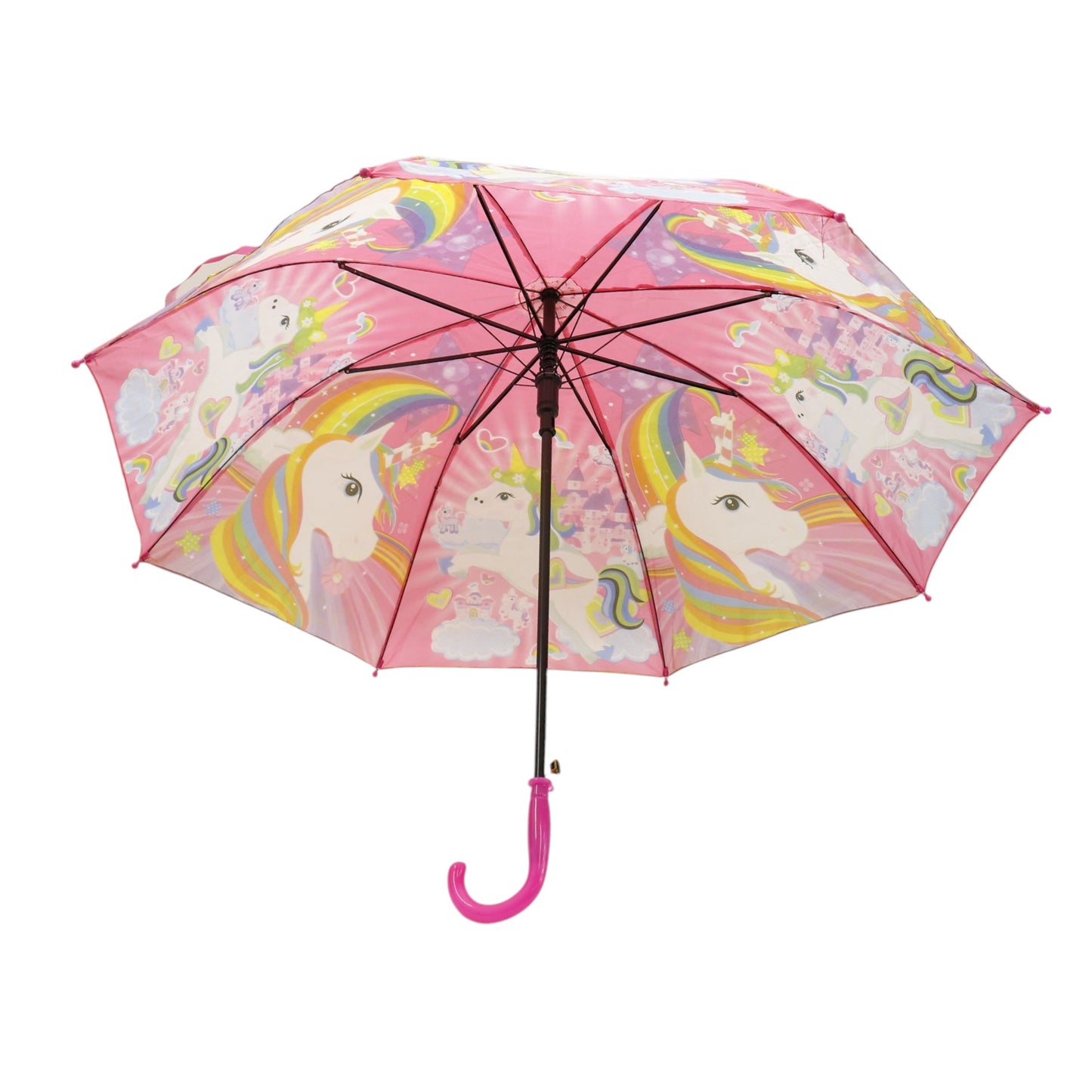Kids Unicorn Print Plastic Auto Open Fold Umbrella UM3623 (12pc)