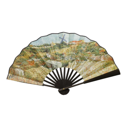 Hand Fan Oil Painting Variety Double Side Print Folding Fan SZ04-2603 (12PC)