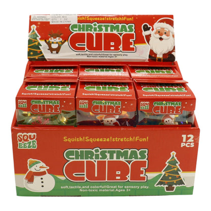 Hologram Christmas Cube Squishy Toy JT6820-18 (12PC)