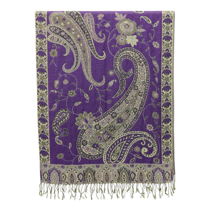 Metallic Pashmina Paisley Pattern SCF3719-30. (12PC)