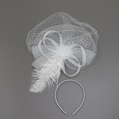 Fascinator Kentucky Derby & Tea Party Flower Feather Hat FF816(3PC)
