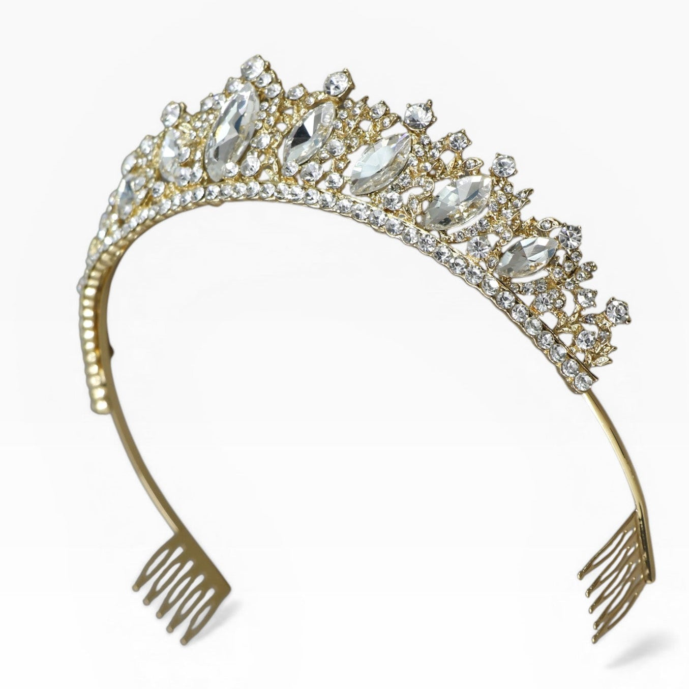 Crystal Tiara Crown HT0822 (2PC)