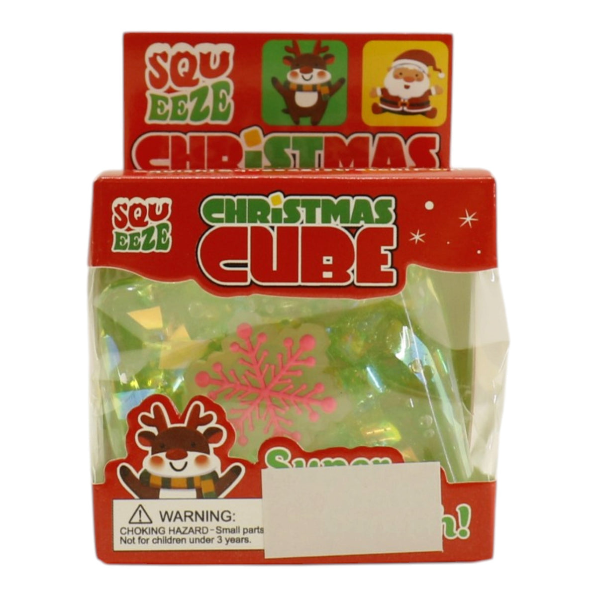 Hologram Christmas Cube Squishy Toy JT6820-18 (12PC)