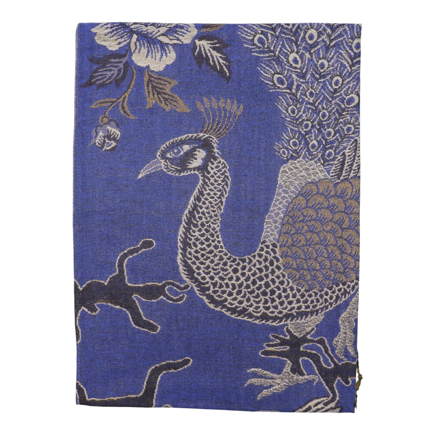 Metallic Pashmina Peacock  SCF4815-14 (12PC)