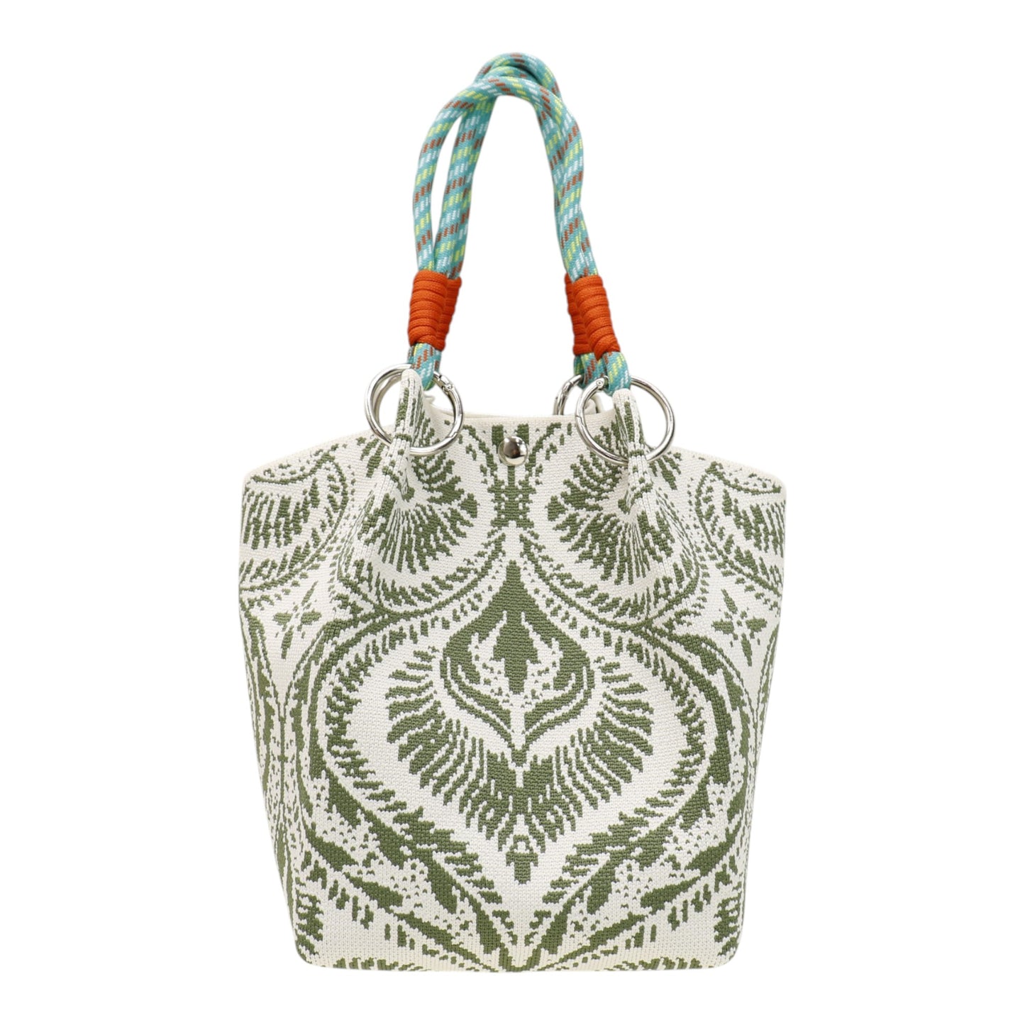 Bandana Pattern Knitted Tote Bag JB6122-7 (12PC)