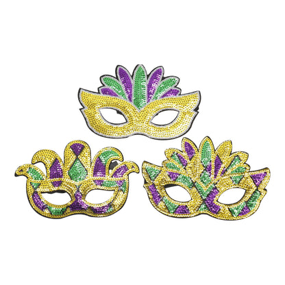 Mardi Gras Party and Carnival Sequin Mask SS51109-11 (12PC)