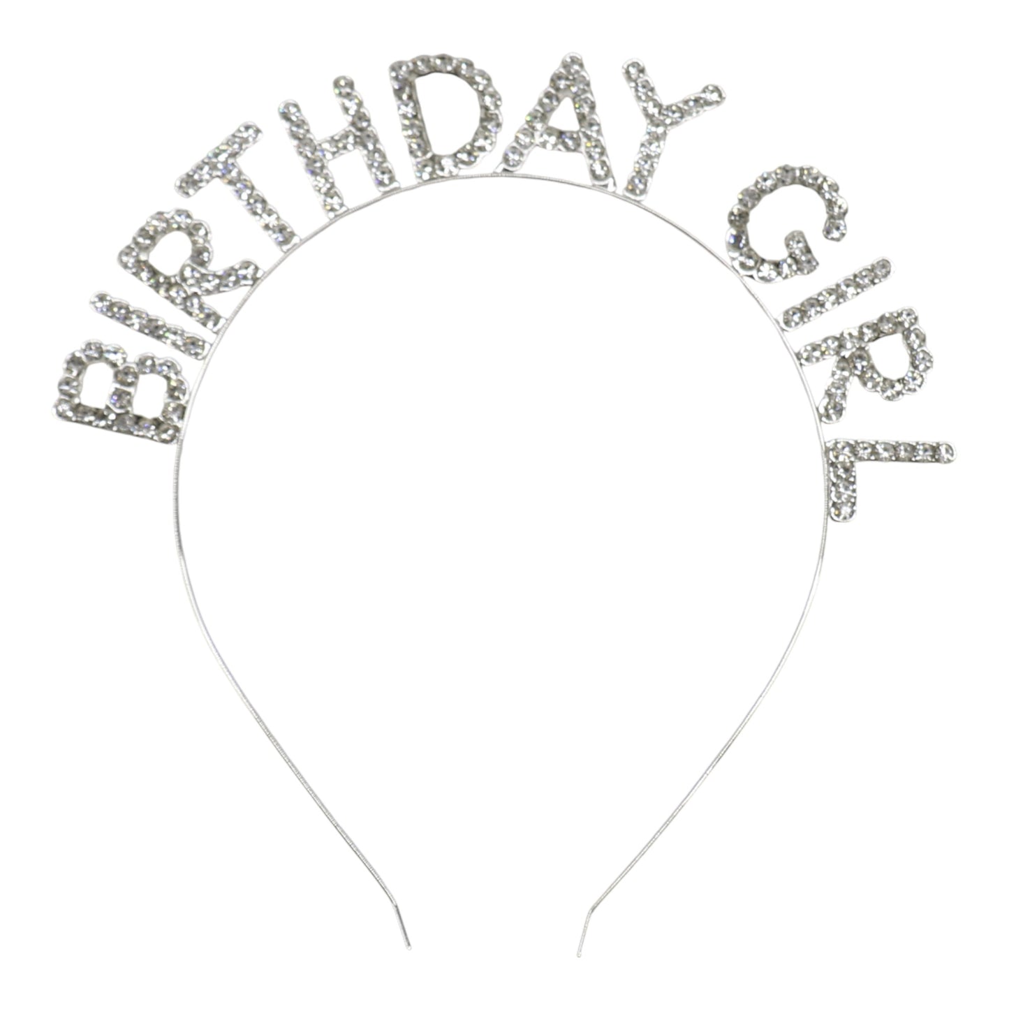 Iron Alloy Rhinestone Birthday Girl Headband HB089 (12PC)