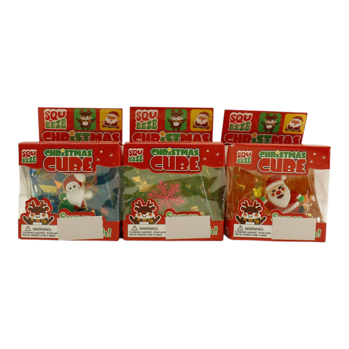 Hologram Christmas Cube Squishy Toy JT6820-18 (12PC)