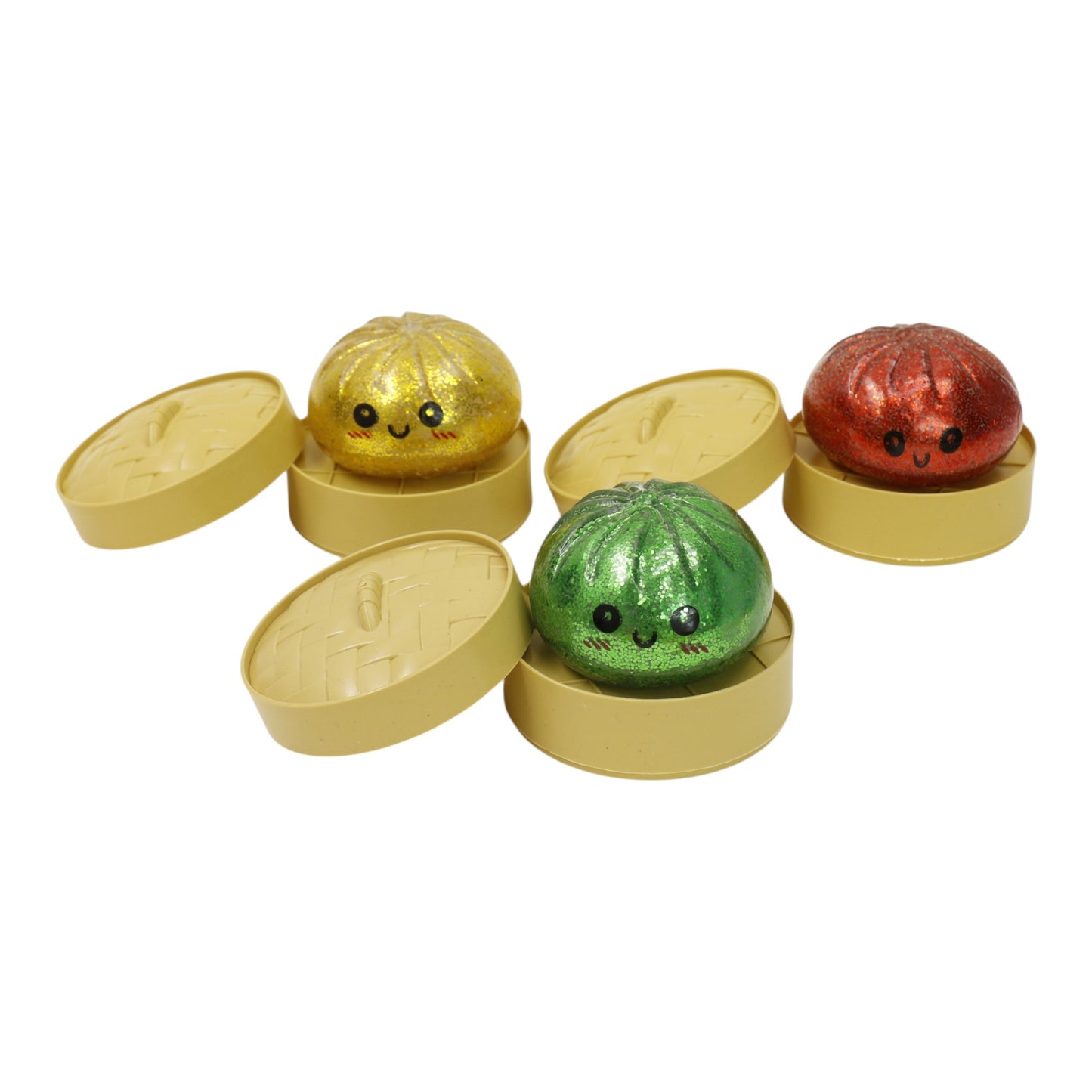 Glitter Squishy Dumpling Filled With Beads Toy SS417-3(12PC)