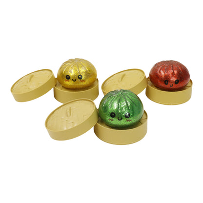 Glitter Squishy Dumpling Filled With Beads Toy SS417-3(12PC)