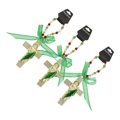 Cross Car Rear Mirror Hang Accessory CH223GR (12PC)