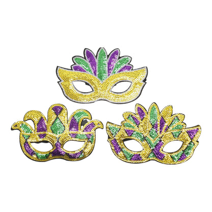 Mardi Gras Party and Carnival Sequin Mask SS51109-11 (12PC)