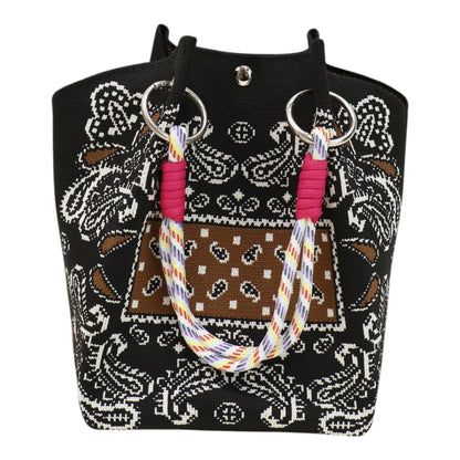 Bandana Pattern Knitted Tote Bag JB6122-7 (12PC)