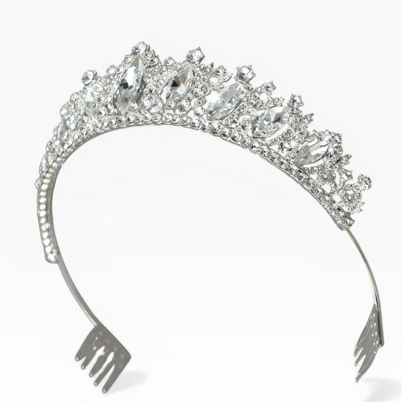 Crystal Tiara Crown HT0822 (2PC)