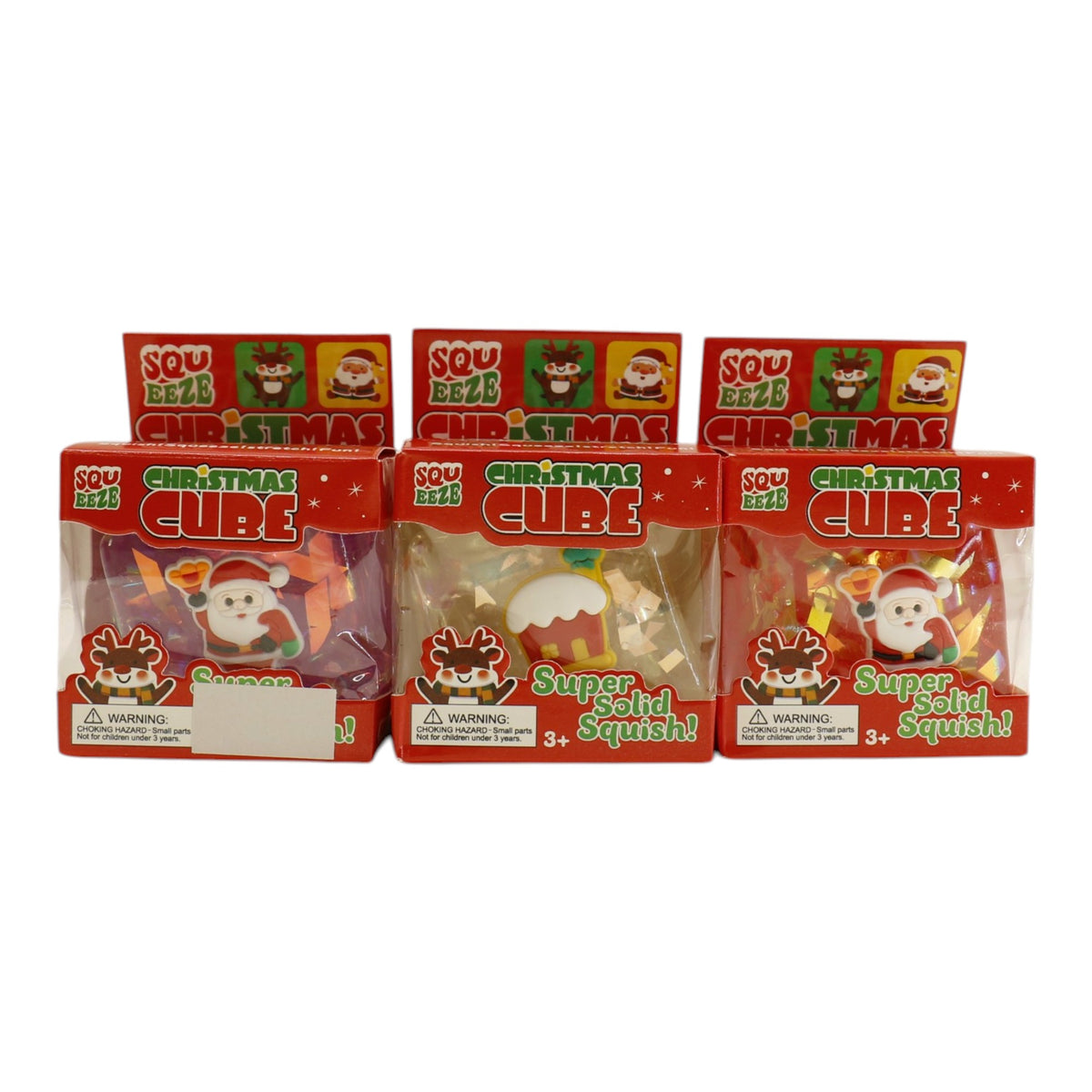 Hologram Christmas Cube Squishy Toy JT6820-18 (12PC)