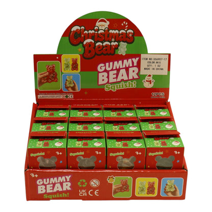 Christmas Gummy Bear Squishy Toy SS6907-17 (12PC)