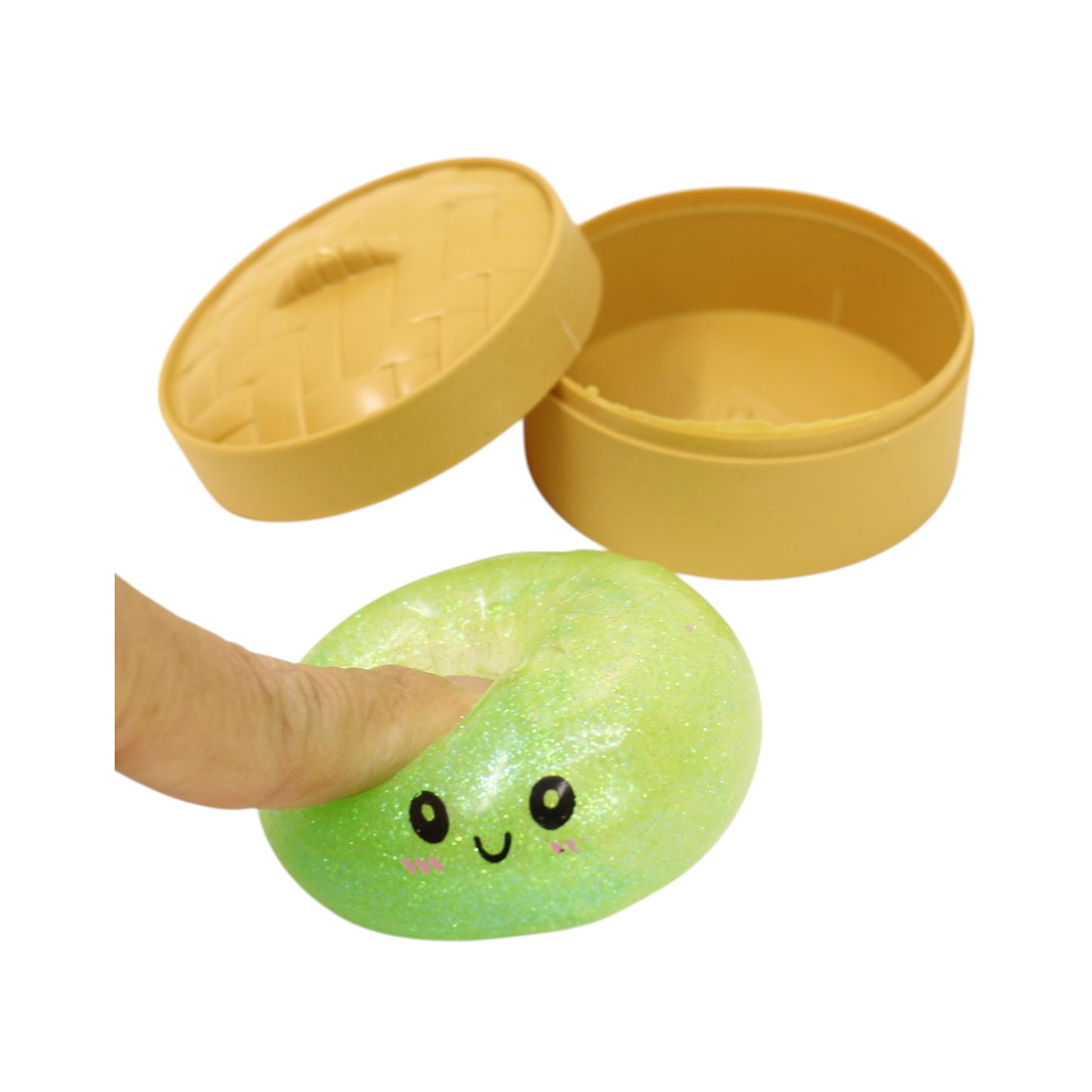 Mini Sugar Glittered Squishy Dumpling With Steamer SQ6606-6 (24PC)