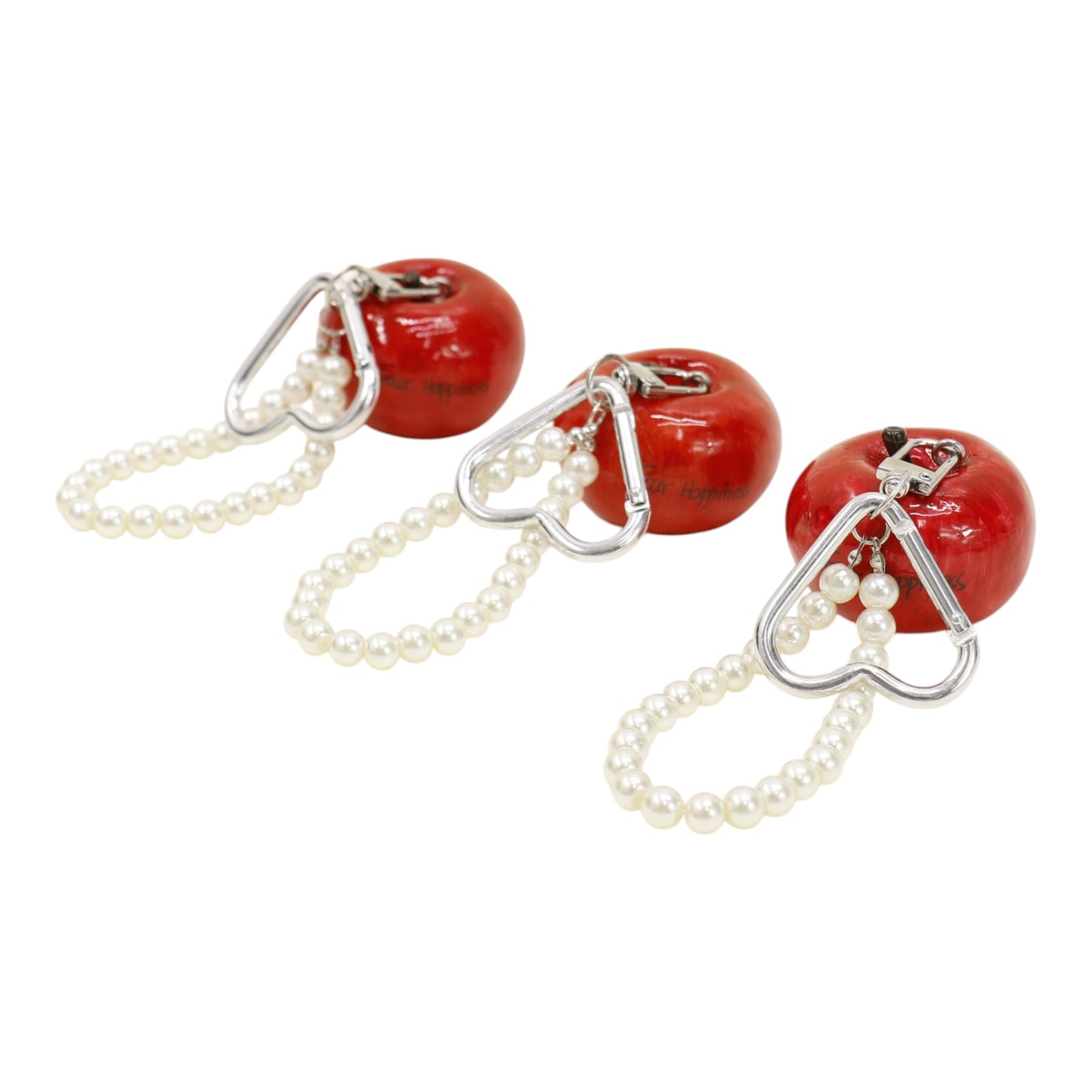 Cute Red Apple With Pearl Keychain and Bag Charm JK6413-2 (12)