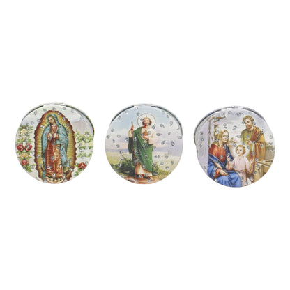 Religious Glitter Circular Compact Makeup Mirror JM6423-1 (12PC)
